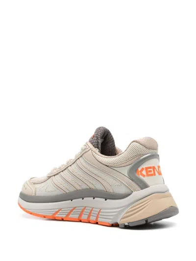 Kenzo Low Top Sneakers With Chunky Rubber Sole In Beige