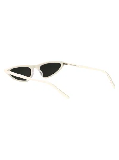 Shop Saint Laurent Eyewear Sunglasses In 003 White White Grey