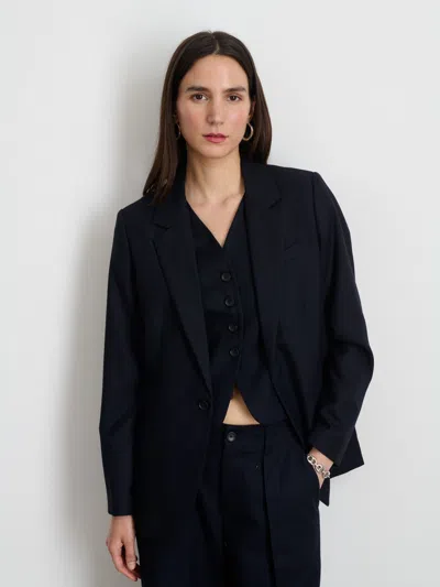 Alex Mill Soho Blazer In Wool In Dark Navy