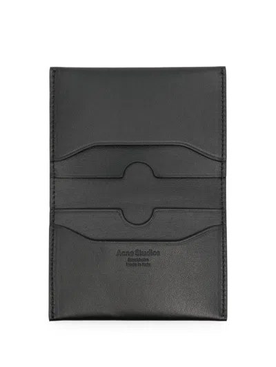 Shop Acne Studios Logo Leather Flap Wallet