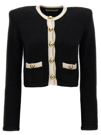 Alessandra Rich Alpaca Knitted Cropped Cardigan