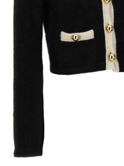 Alessandra Rich Alpaca Knitted Cropped Cardigan