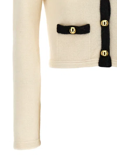 Shop Alessandra Rich Alpaca Cropped Cardigan