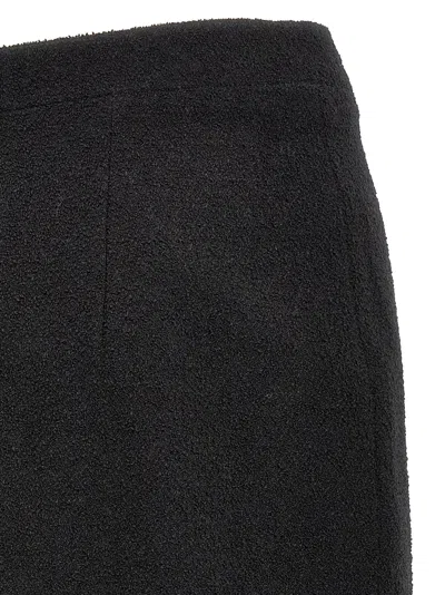 Alessandra Rich Black Midi Tweed Boucl Skirt
