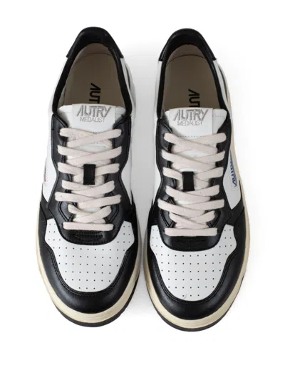 Shop Autry Medalist Low Leather Sneakers