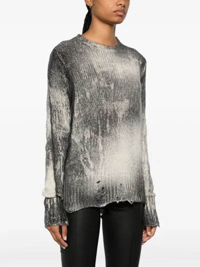 Shop Avant Toi Marble Effect Cashmere Sweater