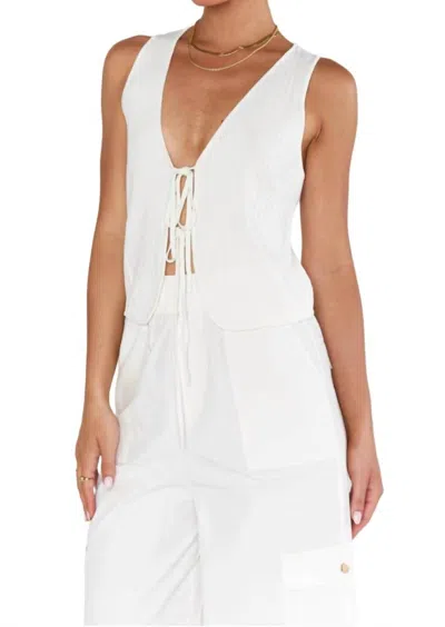 Show Me Your Mumu Time Out Tie Top In White