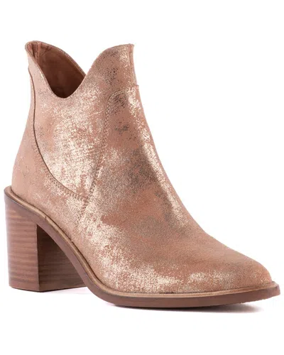 Seychelles Pretty Little Bird Suede Bootie In Gold