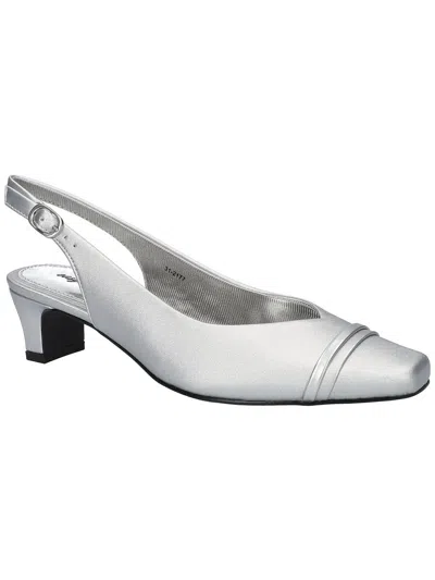 EASY STREET SAYO WOMENS PADDED INSOLE FAUX LEATHER SLINGBACKS 