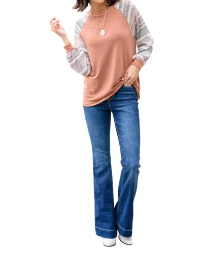 Haptics Always A Yes Top Long Sleeve In Orange In Orange