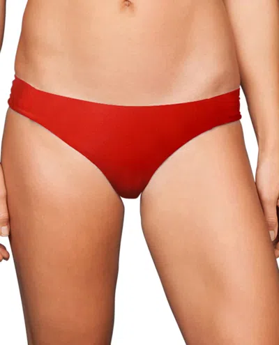 Zali Hipster Bikini Bottom In Persimmon In Red