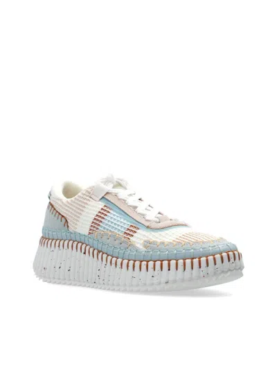 Shop Chloé Chloè Nama Recycled Net Sneakers