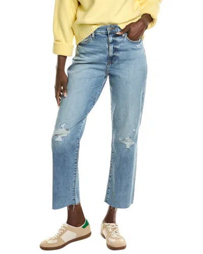 Daze Denim Straight Up High Rise Straight Jean In Multi