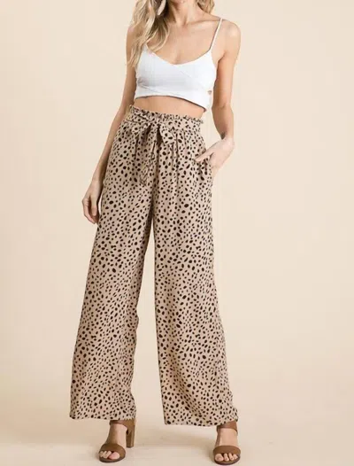 Vanilla Bay Paperbag Pants In Leopard In Multi