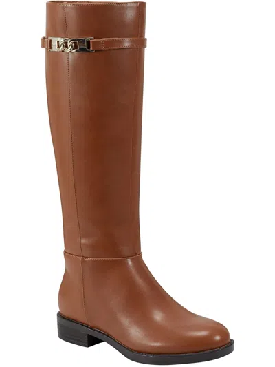 Bandolino Romi Womens Faux Leather Round Toe Knee-high Boots In Multi