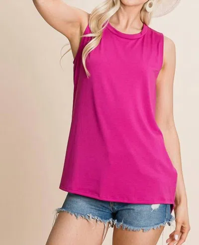 Vanilla Bay Open Back Tie Top In Pink In Pink