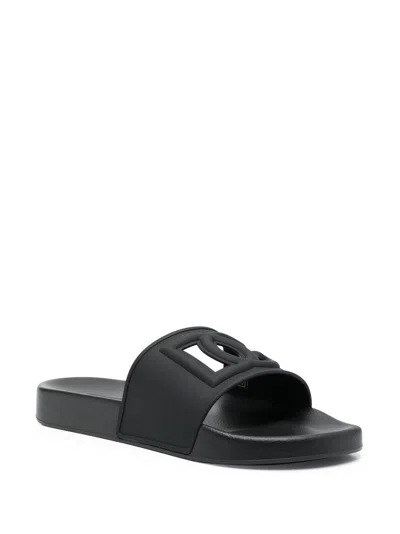 Shop Dolce & Gabbana Dg Logo Beachwear Sliders