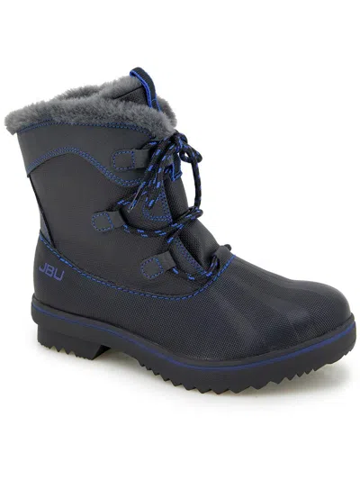 Jbu By Jambu Brisky Womens Faux Leather Cold Weather Winter & Snow Boots In Black