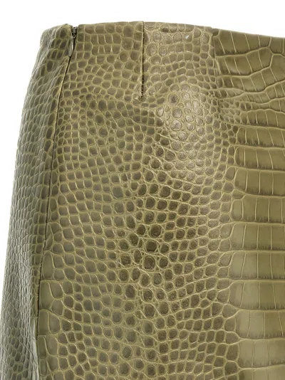 Shop Ermanno Scervino Crocodile Print Skirt