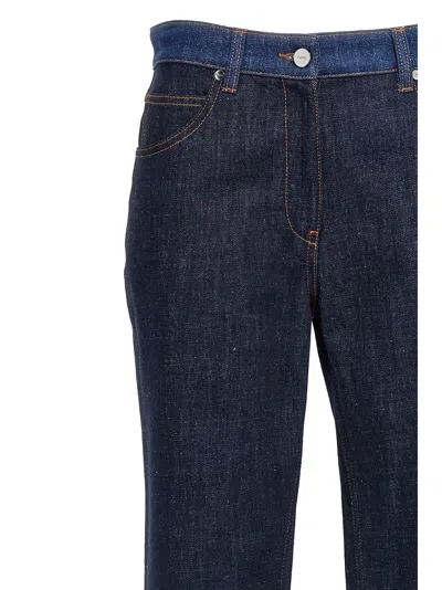 Fendi Two-tone Cotton Denim Jeans