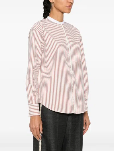 Shop Forte Forte Cotton Blend Striped Shirt