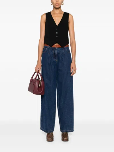 Forte Forte Wide Leg Denim Jeans