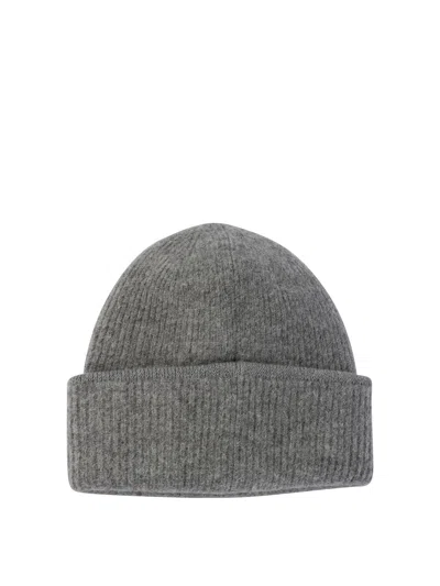 Jacquemus Grey Le Bonnet Gros Grain With Logo Patch On The Brim In Cashmere And Wool Man In Gray