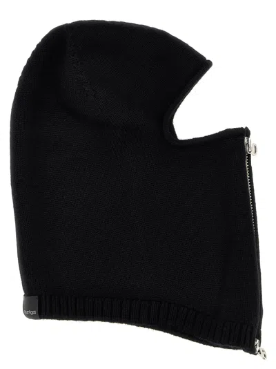 Courrèges Ac Logo Wool Balaclava In Black