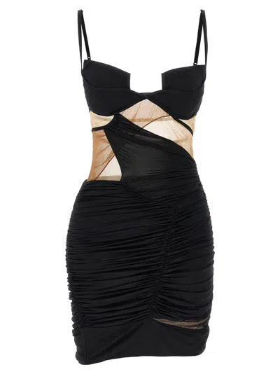 Nensi Dojaka Keyhole Front-split Knitted Mini Dress