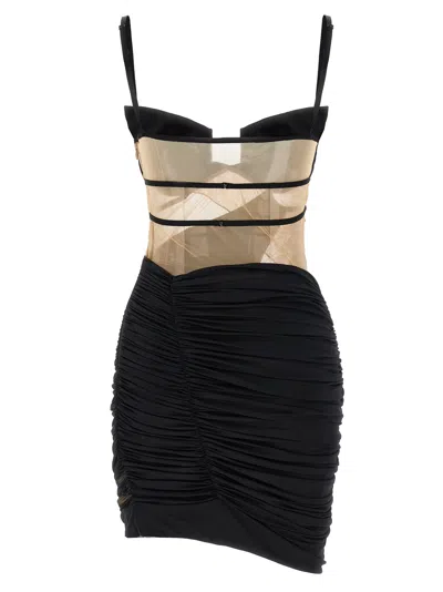 Nensi Dojaka Keyhole Front-split Knitted Mini Dress