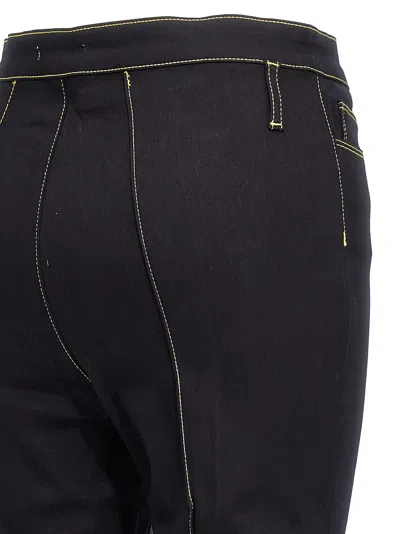 Nensi Dojaka Sheer Hem Tulle Jeans