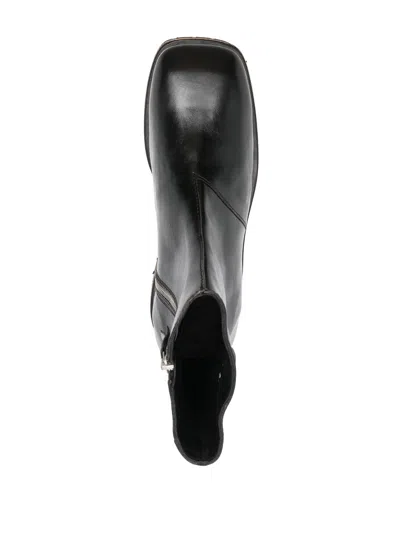 Our Legacy Engine Boot Ankle Boots In Black Leather In Black