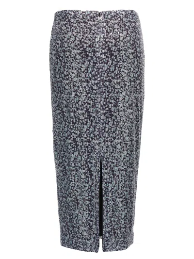 Rotate Birger Christensen Sequined Floral-mesh Midi Skirt