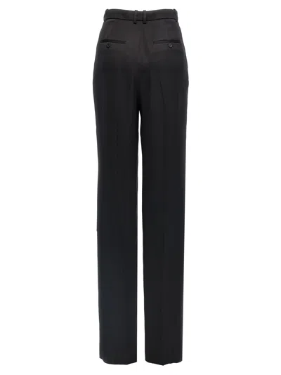 Saint Laurent Black Satin Loose Trousers