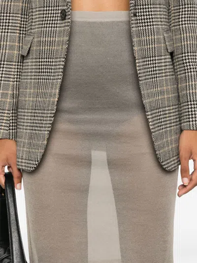 Saint Laurent Gonna A Matita In Seta