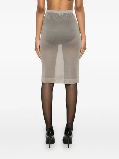 Saint Laurent Gonna A Matita In Seta