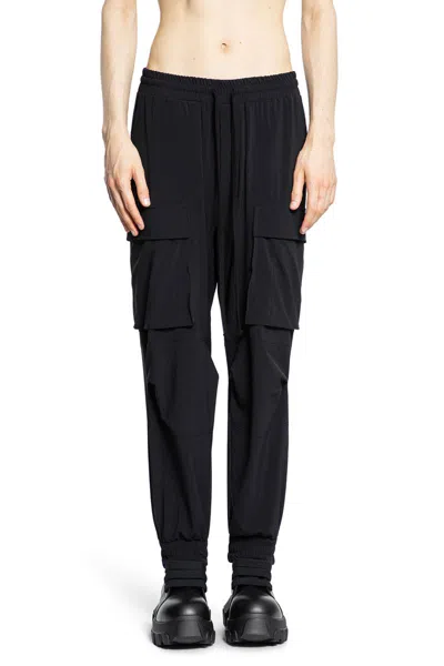 Thom Krom Cargo Pocket Elasticated Trousers In Black