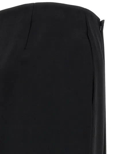 The Row Kavi Wool Crepe Midi Skirt