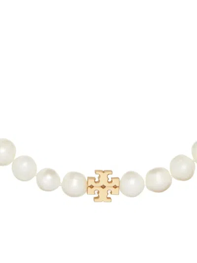 Tory Burch Kira Cultured Pearl Beaded Necklace In White