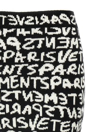 Vetements Paris Monogram High-waisted Mini Skirt