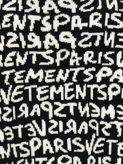 Vetements Paris Monogram Cropped Sweater