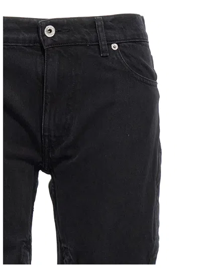 Y/project Leather Patch Belt Loop Distressed Jeans