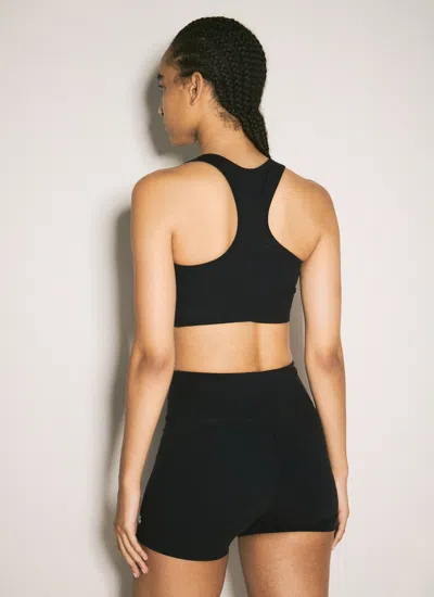 Balenciaga Sporty Reflective Logo Top Tops Black In Black
