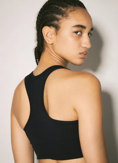 Balenciaga Sporty Reflective Logo Top Tops Black In Black