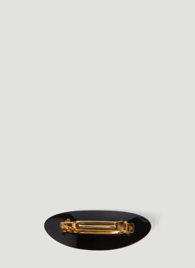 Balenciaga Logo Applique Hair Clip In Black