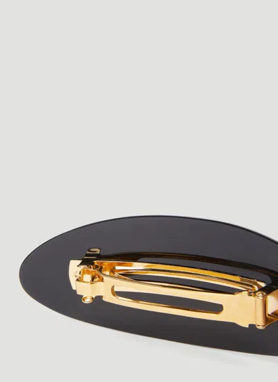 Balenciaga Logo Applique Hair Clip In Black