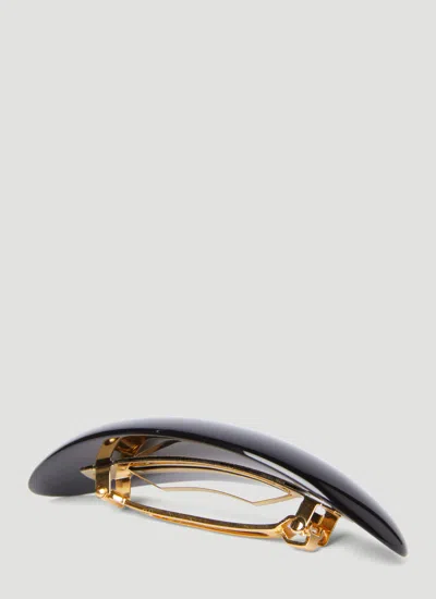 Balenciaga Logo Applique Hair Clip In Black