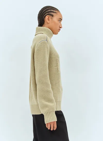 Burberry Women's Cashmere Sweater With Ekd In Neutral