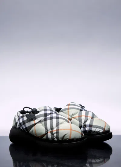 Burberry Pillow Mules In Cream