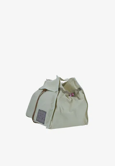 Acne Studios Andemer Waxed Tote Bag In Beige
